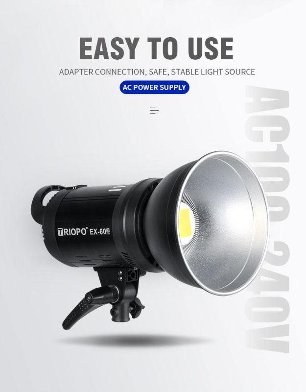 Постійне студійне LED-світло Triopo — EX-60 Bi (3200-5600 K) (60 ватів)
