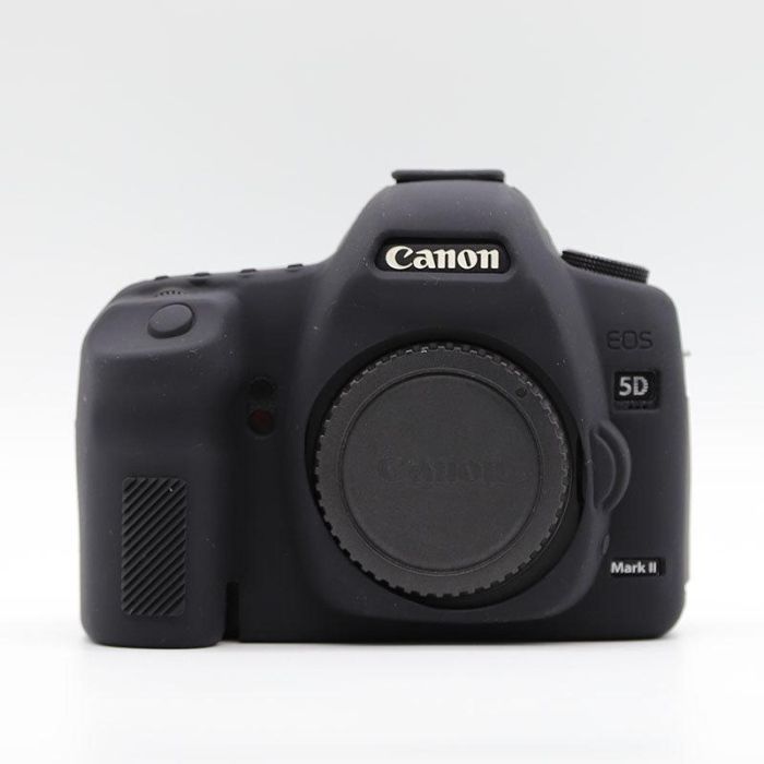 Захисний силіконовий чохол для фотоапаратів Canon EOS 5D Mark II — чорний