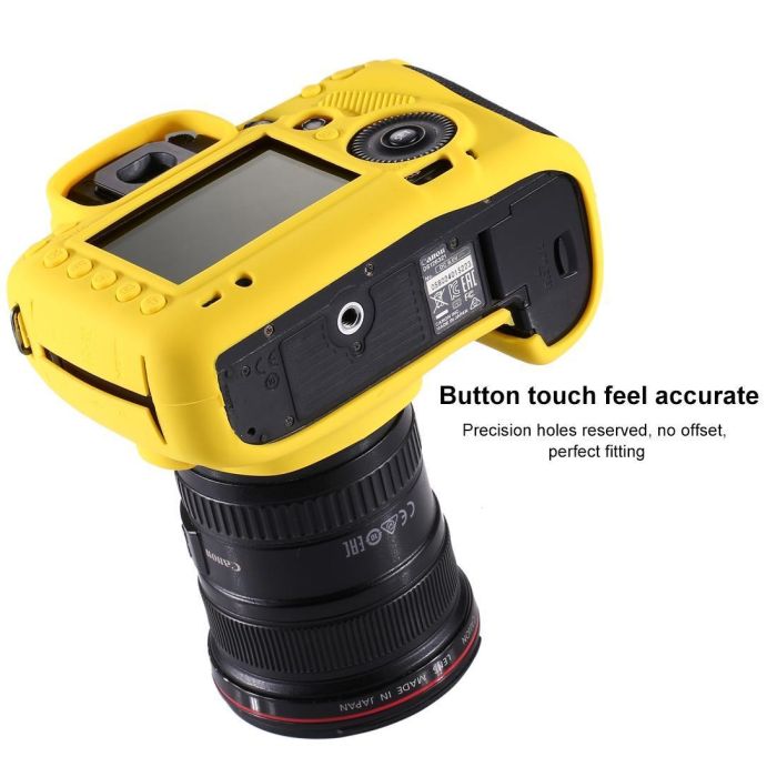 Захисний силіконовий чохол для фотоапаратів Canon EOS 5D Mark III, 5Ds, 5Dr — жовтий