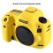 Захисний силіконовий чохол для фотоапаратів Canon EOS 5D Mark III, 5Ds, 5Dr — жовтий