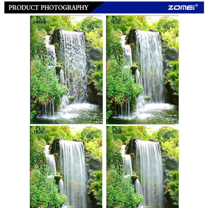 Нейтрально-сірий світлофільтр ZOMEI 77 мм ND4