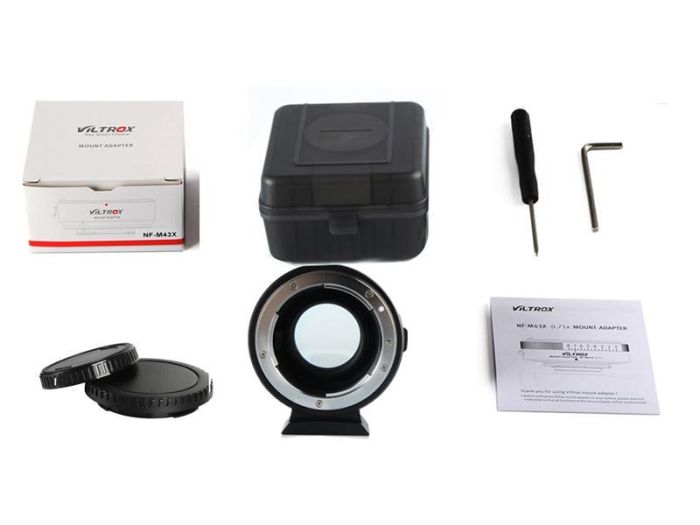 Адаптер Viltrox NF-M43X Speed Booster для Nikon F на байонет Micro 4/3 (Panasonic, Olympus, Blackmagic)