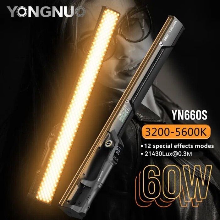 LED — освітлювач, відеосвітло, жезл — Yongnuo YN660S (3200-5600 K) — 60 ватів