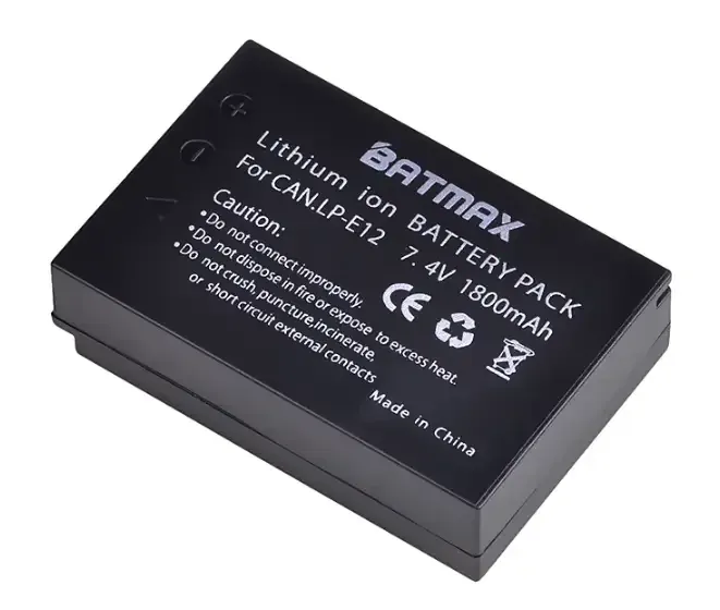 Акумулятор для фотоапаратів Canon — LP-E12 (аналог) — 1800 ma від Tectra