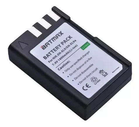 Акумулятор для фотоапаратів NIKON D40, D60, D40x, D3000, D5000, D3x — EN-EL9a (аналог) — 1800 ma від Batmax