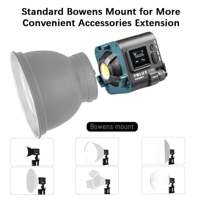 Комплект S: LED-світло, освітлювач, студійне світло Yongnuo YNLUX100 (3200-5600K) + мережевий адаптер