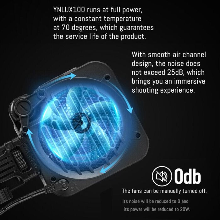 Комплект S: LED-світло, освітлювач, студійне світло Yongnuo YNLUX100 (3200-5600K) + мережевий адаптер