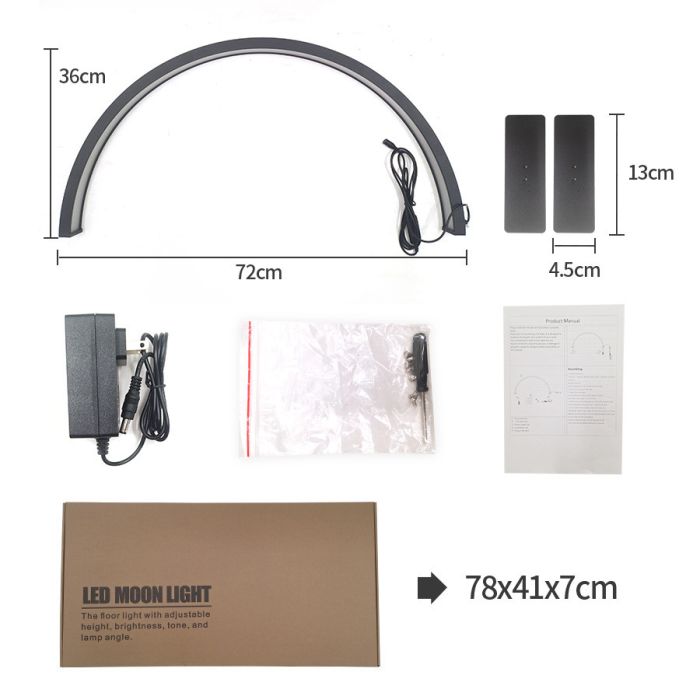 LED безтінова Moon лампа настільна для відеобзорів, манікюру, освітлення для косметології 120X Censreal біла