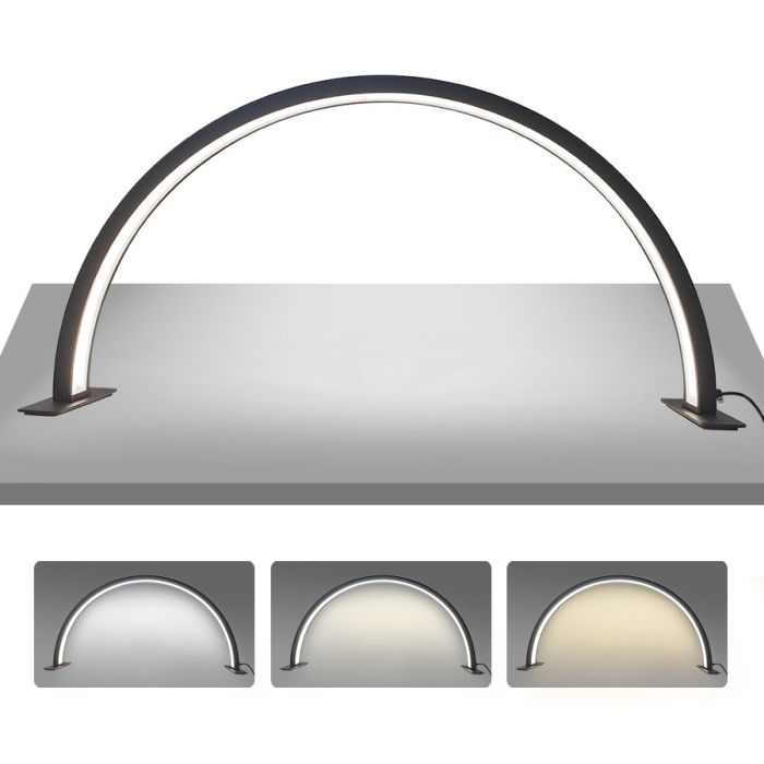 LED безтінова Moon лампа настільна ля відеобзорів, манікюру, освітлення для косметології 120X Censreal чорна