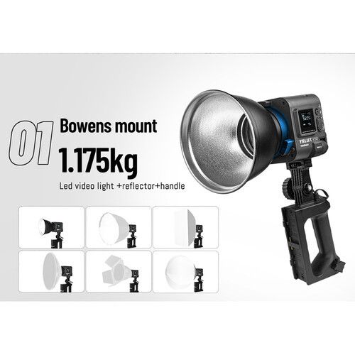 LED-світло, освітлювач, студійне світло Yongnuo YNLUX100 KIT (3200-5600K) з тримачем і кейсом