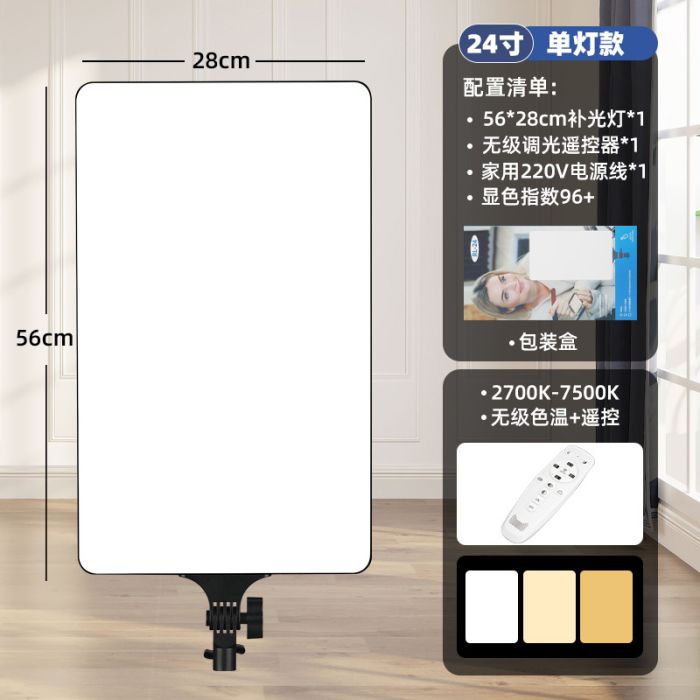 LED — освітлювач, відеосвітло RL-24 (2800-6500K) з регулюванням, пультом ДК, стійкою та мережевим дротом 220 В