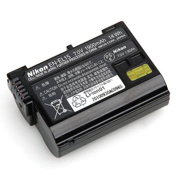 Акумулятори для фотоапаратів NIKON 1 V1, D7000, D7100, D7200, D600, D610, D800, D800E, D810 - EN-EL15