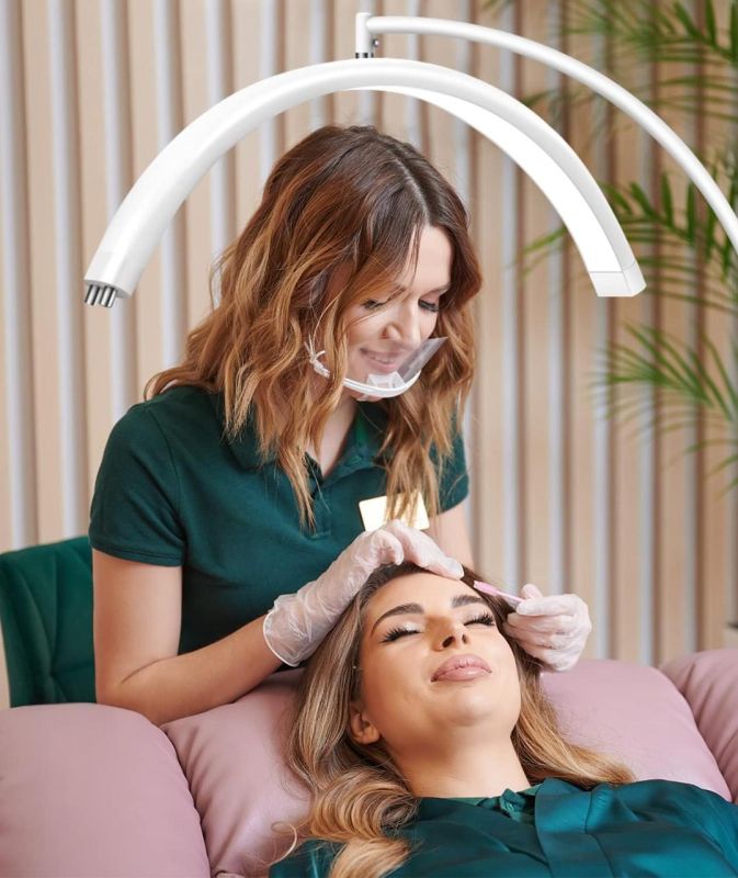 LED безтінова Moon лампа для відеобрезорів вій тату брови освітлення для косметології HD-M12X Censreal біла