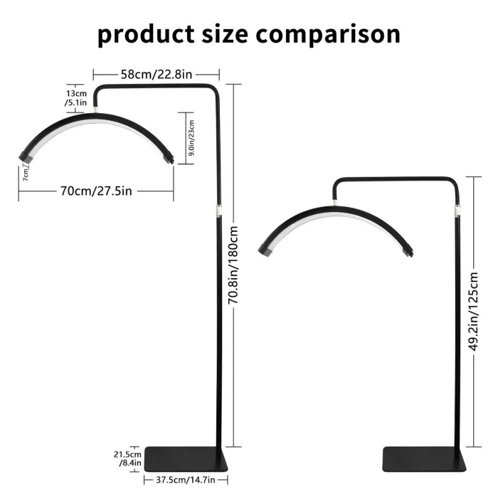 LED безтінова Moon лампа для відеобрезорів, вій, тату, брови — освітлення для косметології HD-M8X Censreal