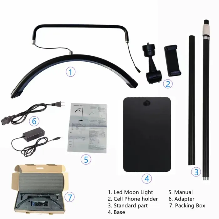 LED безтінова Moon лампа для відеобрезорів, вій, тату, брови — освітлення для косметології HD-M8X Censreal