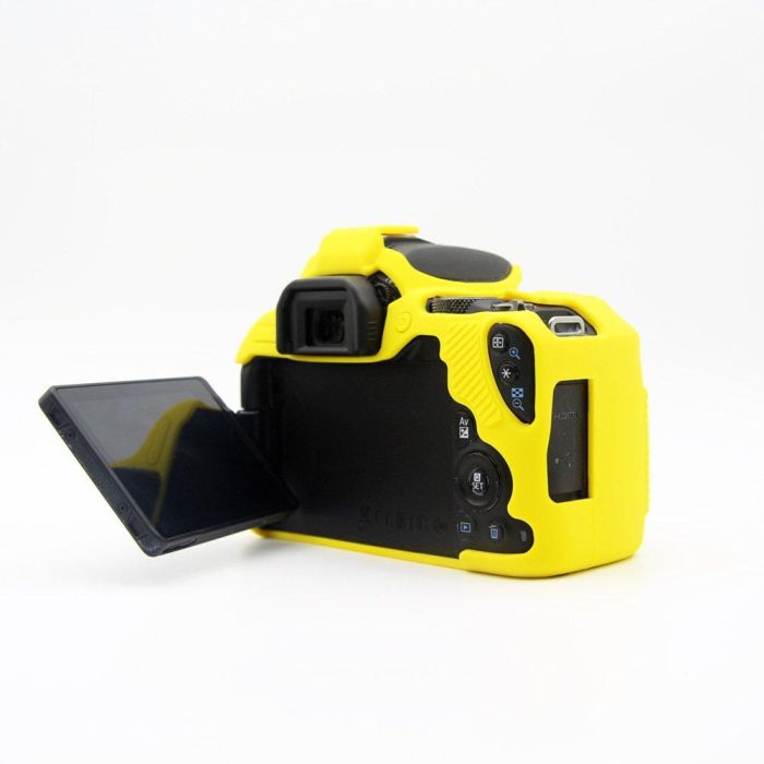 Захисний силіконовий чохол для фотоапаратів Canon EOS 200D, 250D, 200D II — жовтий