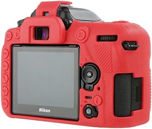 Захисний силіконовий чохол для фотоапаратів Nikon D7500 — червоний