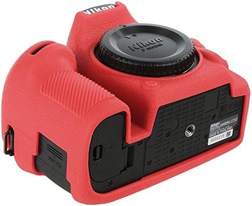 Захисний силіконовий чохол для фотоапаратів Nikon D7500 — червоний