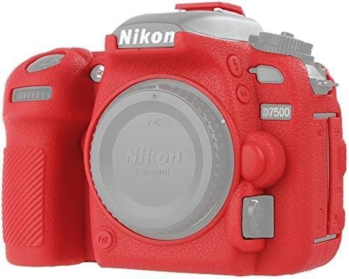 Захисний силіконовий чохол для фотоапаратів Nikon D7500 — червоний
