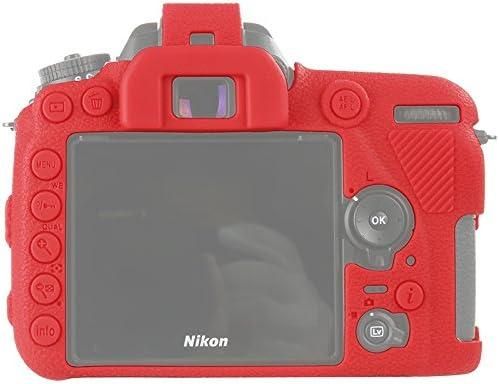 Захисний силіконовий чохол для фотоапаратів Nikon D7500 — червоний