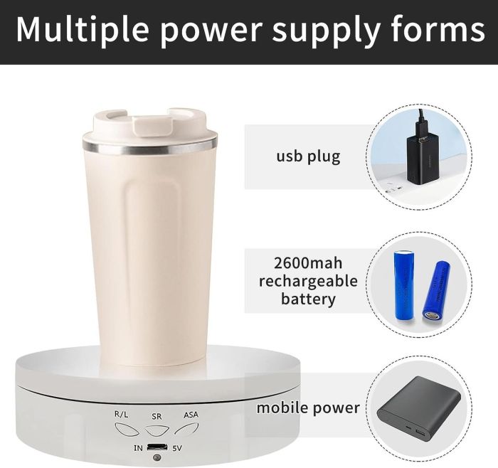 Поворотний, обертовий стіл 2 в 1 для предметного знімання з пультом ДК (2 поверхні 15 см і 22 см), до 10 кг
