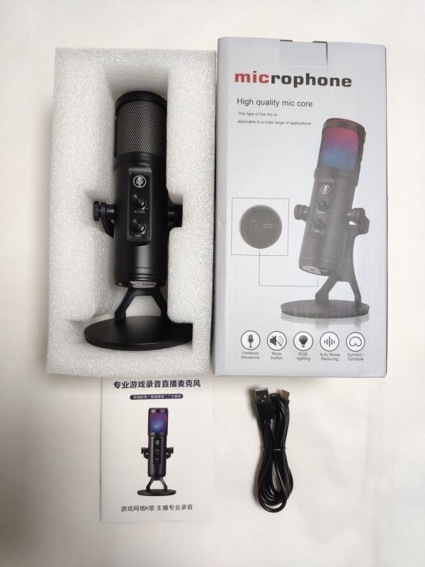 Студійний мікрофон — для стримінгу USB CensReal CR-U850 (BM-U850RGB) з RGB