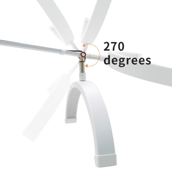 LED безтінова Moon лампа для відеобрезорів, вій, тату, брови — для косметології HD-M2X Censreal — біла