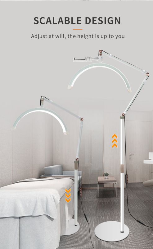 LED безтінова Moon лампа для відеобрезорів, вій, тату, брови — для косметології HD-M2X Censreal — біла