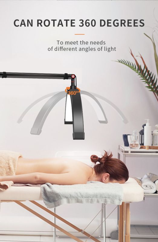 LED безтінова Moon лампа для відеобрезорів, вій, тату, брови — для косметології HD-M2X Censreal — чорна