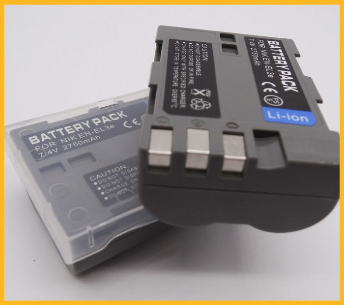 Акумулятори для фотоапаратів NIKON D50, D70, D80, D90, D100, D200, D300, D700 - EN-EL3e (аналог) - 2750 ma