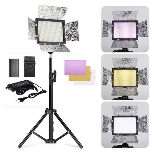 Комплект (набір) "MEDIUM XL" — LED-світло Teyeleec WS-300 II + адаптер + стійка + акумулятор + зарядний