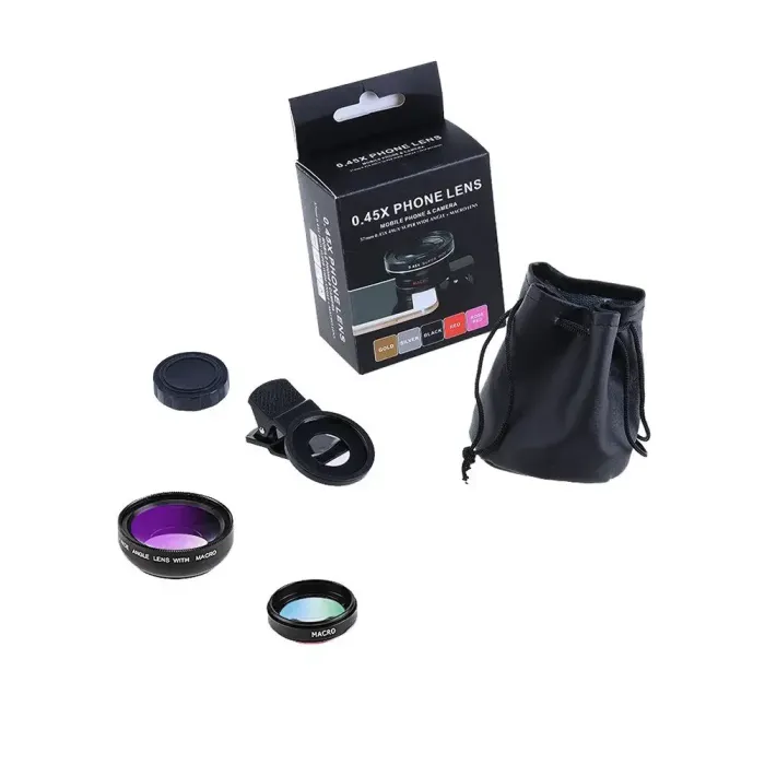 Насадка, об'єктив, макролінза для телефона 2 в 1 — 0,45X Phone Lens (Широкудзяна + Макро)