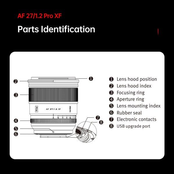 Об'єктив VILTROX AF 27 mm 1.2 XF (AF 27/1.2 XF) (автофокусний FujiFilm X)