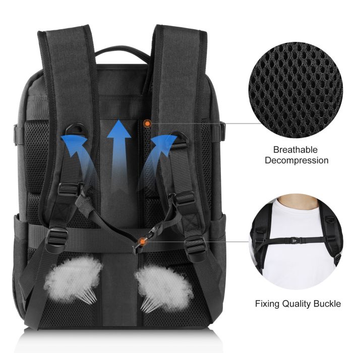 Фоторюкзак, рюкзак Puluz PU5018B для фотоапаратів і камер — із сонячною батареєю 12 Ватів (тип PU5018B)