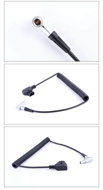 Кабель живлення D-Tap — LEMO 4 pin для CANON C200/C300 MKII (вуглова головка) (код CC08)