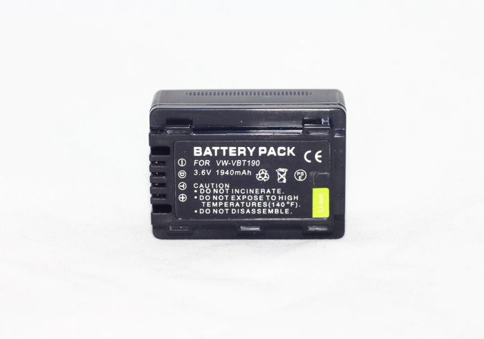 Акумулятор VW-VBT190 (аналог VW-VBT380, VW-VBT380-K, VW-VBT190) - для камер Panasonic - аналог на 1940 ма