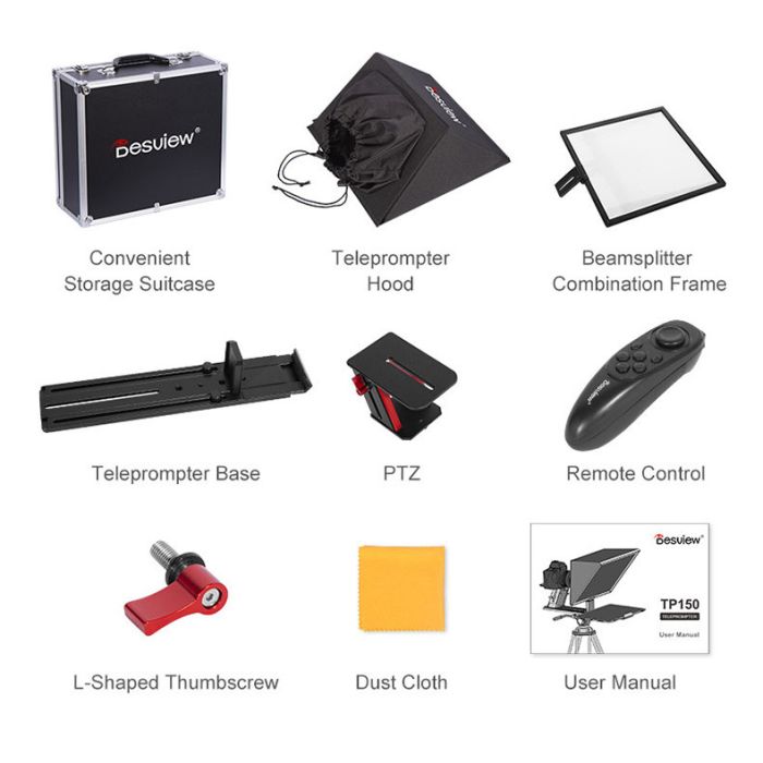 Телесуфлер-телевізор Desview (Bestview) TP150 telepromter (15") — суфлер для планшета