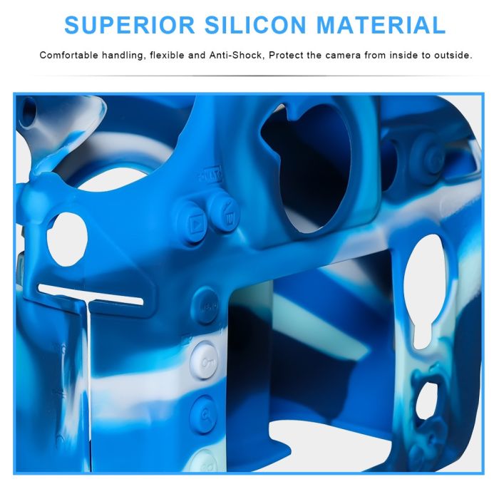 Захисний силіконовий чохол Pixel для фотоапаратів Nikon D800 — камуфляж (океан) (код TBD0603887301D)