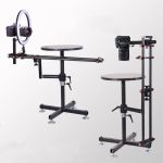 Поворотная, вращающаяся по сфере и 360 платформа стол с креплениями и LED светом JingYing-02 (D-40 см до 80 кг