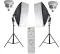 Комплект LED150KIT DUAL (софтбокса 50 x 70 см 2 шт., стійки 2 м — 2 шт., лампа LED 150 ватів — 2 шт., пульт ДК)