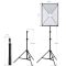 Комплект Puluz PU5070-2 (300W) (2 x софтбокса — 50 x 70 см, 2 x стійки, 2 LED-лампи — 300 ватів, пульт ДК)