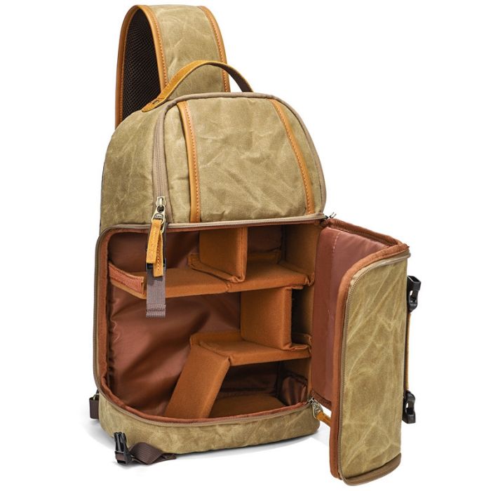 Полотновий фоторюкзак, рюкзак для фотоапаратів Soudelor (тип "TBD0604246901C") — комуфляжний — захисний