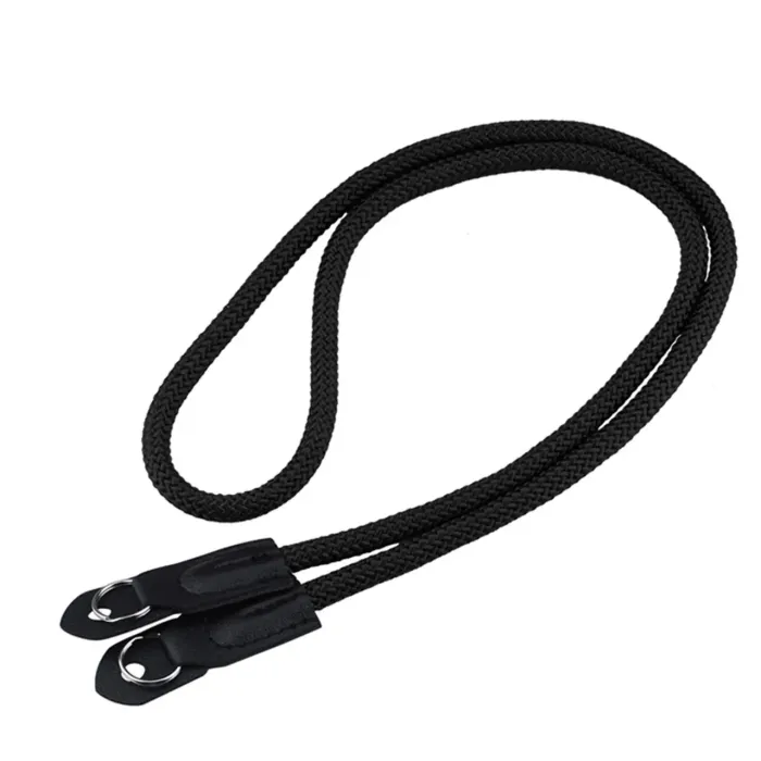 Стильний плечовий шийний ремінь — мотузка (універсальний) для всіх марок фотоапаратів (чорний)