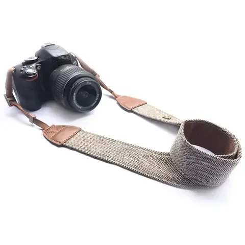 Тканий плечовий шийний ремінь (універсальний) для всіх марок фотоапаратів (світло-коричневий)