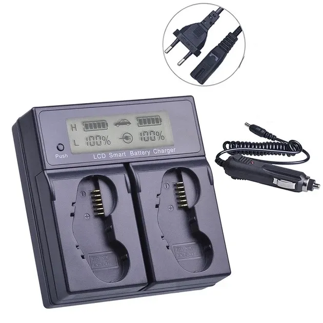 Професійний зарядний пристрій LCD Dual Smart (аналог — MH-21, MH-22) для NIKON (акб EN-EL4, EN-EL4A)