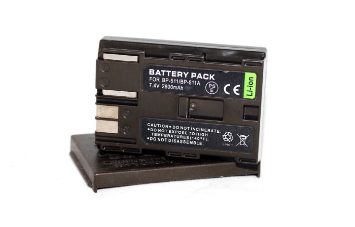 Акумулятор для фотоапаратів та відеокамер CANON - BP-511a (аналог) - 2800 ma