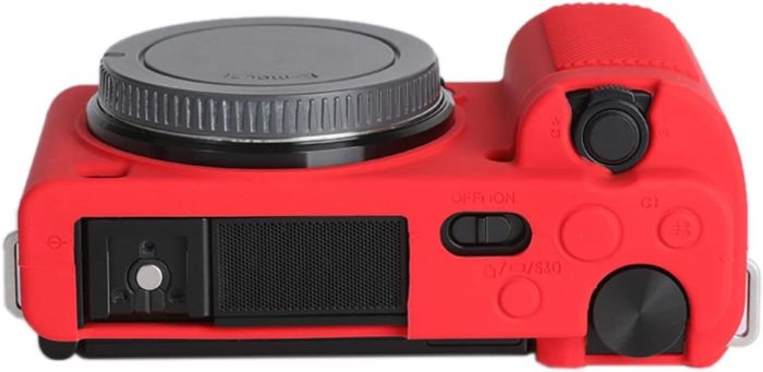 Захисний силіконовий чохол для фотоапаратів SONY ZV-E10 — червоний