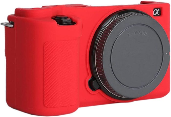 Захисний силіконовий чохол для фотоапаратів SONY ZV-E10 — червоний