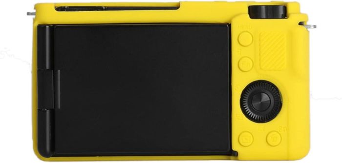 Захисний силіконовий чохол для фотоапаратів SONY ZV-E10 — жовтий