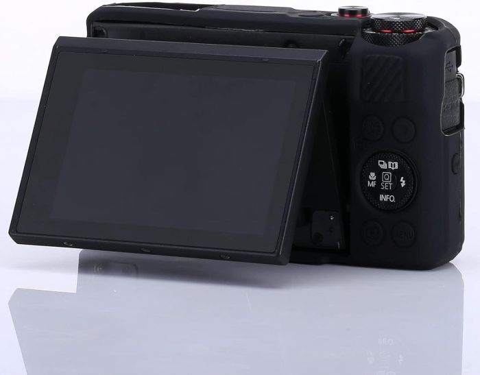 Захисний силіконовий чохол для фотоапаратів CANON G7X Mark III — чорний